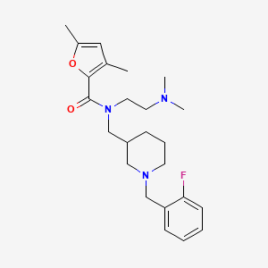 molecular formula C24H34FN3O2 B4957424 N-[2-(dimethylamino)ethyl]-N-{[1-(2-fluorobenzyl)-3-piperidinyl]methyl}-3,5-dimethyl-2-furamide 