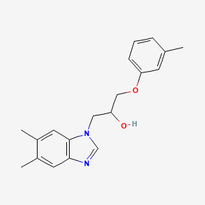 molecular formula C19H22N2O2 B4957434 1-(5,6-dimethyl-1H-benzimidazol-1-yl)-3-(3-methylphenoxy)-2-propanol 