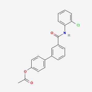 molecular formula C21H16ClNO3 B4957437 3'-{[(2-chlorophenyl)amino]carbonyl}-4-biphenylyl acetate 