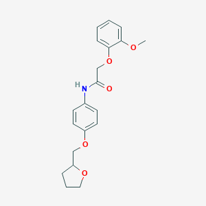 molecular formula C20H23NO5 B495744 2-(2-methoxyphenoxy)-N-[4-(tetrahydro-2-furanylmethoxy)phenyl]acetamide 