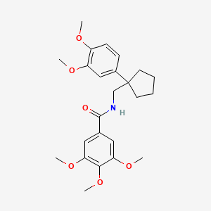 molecular formula C24H31NO6 B4957448 N-{[1-(3,4-dimethoxyphenyl)cyclopentyl]methyl}-3,4,5-trimethoxybenzamide 