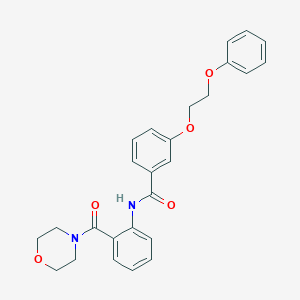 molecular formula C26H26N2O5 B495747 N-[2-(4-morpholinylcarbonyl)phenyl]-3-(2-phenoxyethoxy)benzamide 