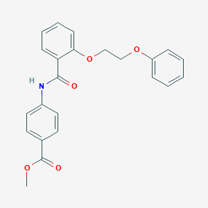 molecular formula C23H21NO5 B495750 Methyl 4-{[2-(2-phenoxyethoxy)benzoyl]amino}benzoate 