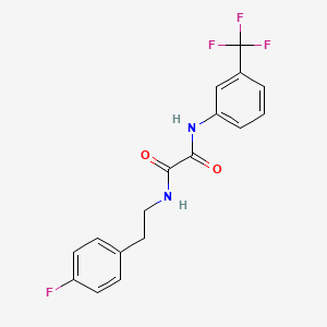 molecular formula C17H14F4N2O2 B4957504 N-[2-(4-fluorophenyl)ethyl]-N'-[3-(trifluoromethyl)phenyl]ethanediamide 