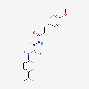 molecular formula C20H25N3O3 B4957513 N-(4-isopropylphenyl)-2-[3-(4-methoxyphenyl)propanoyl]hydrazinecarboxamide 
