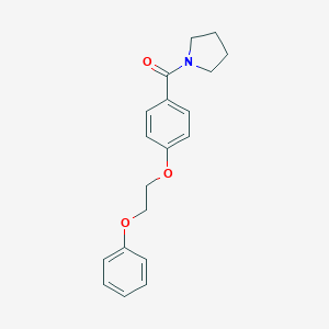 molecular formula C19H21NO3 B495753 1-[4-(2-Phenoxyethoxy)benzoyl]pyrrolidine 