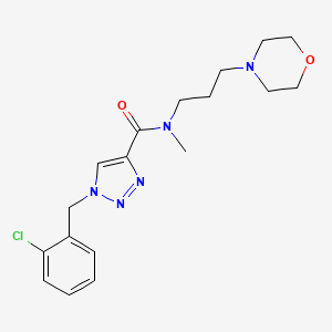 molecular formula C18H24ClN5O2 B4957533 1-(2-chlorobenzyl)-N-methyl-N-[3-(4-morpholinyl)propyl]-1H-1,2,3-triazole-4-carboxamide 