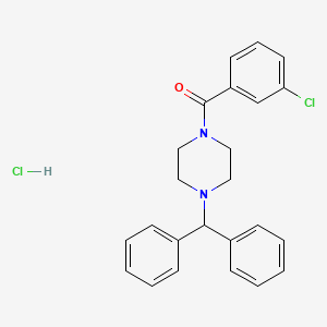 molecular formula C24H24Cl2N2O B4957535 1-(3-chlorobenzoyl)-4-(diphenylmethyl)piperazine hydrochloride 