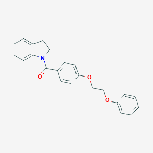 molecular formula C23H21NO3 B495754 1-[4-(2-Phenoxyethoxy)benzoyl]indoline 