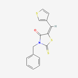molecular formula C15H11NOS3 B4957547 3-benzyl-5-(3-thienylmethylene)-2-thioxo-1,3-thiazolidin-4-one 