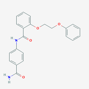 molecular formula C22H20N2O4 B495755 N-(4-carbamoylphenyl)-2-(2-phenoxyethoxy)benzamide 