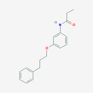 molecular formula C18H21NO2 B495757 N-[3-(3-phenylpropoxy)phenyl]propanamide 