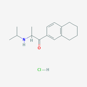 molecular formula C16H24ClNO B4957579 2-(isopropylamino)-1-(5,6,7,8-tetrahydro-2-naphthalenyl)-1-propanone hydrochloride 