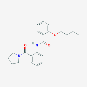 molecular formula C22H26N2O3 B495758 2-butoxy-N-[2-(1-pyrrolidinylcarbonyl)phenyl]benzamide 