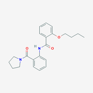 2-butoxy-N-[2-(1-pyrrolidinylcarbonyl)phenyl]benzamide