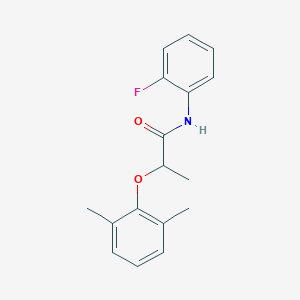 molecular formula C17H18FNO2 B495760 2-(2,6-dimethylphenoxy)-N-(2-fluorophenyl)propanamide 