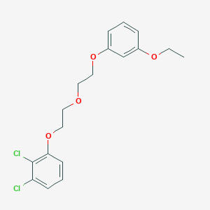 molecular formula C18H20Cl2O4 B4957610 1,2-dichloro-3-{2-[2-(3-ethoxyphenoxy)ethoxy]ethoxy}benzene 