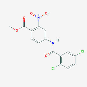 molecular formula C15H10Cl2N2O5 B4957623 methyl 4-[(2,5-dichlorobenzoyl)amino]-2-nitrobenzoate 