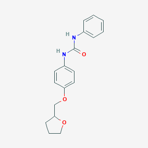 molecular formula C18H20N2O3 B495763 N-phenyl-N'-[4-(tetrahydro-2-furanylmethoxy)phenyl]urea 