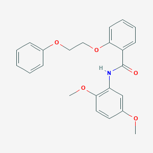 molecular formula C23H23NO5 B495765 N-(2,5-dimethoxyphenyl)-2-(2-phenoxyethoxy)benzamide 