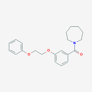 molecular formula C21H25NO3 B495766 1-[3-(2-Phenoxyethoxy)benzoyl]azepane 