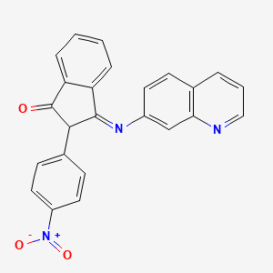 molecular formula C24H15N3O3 B4957665 2-(4-nitrophenyl)-3-(7-quinolinylimino)-1-indanone 