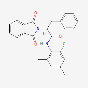 molecular formula C25H21ClN2O3 B4957666 N-(2-chloro-4,6-dimethylphenyl)-2-(1,3-dioxo-1,3-dihydro-2H-isoindol-2-yl)-3-phenylpropanamide 