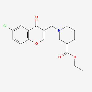 molecular formula C18H20ClNO4 B4957678 ethyl 1-[(6-chloro-4-oxo-4H-chromen-3-yl)methyl]-3-piperidinecarboxylate 