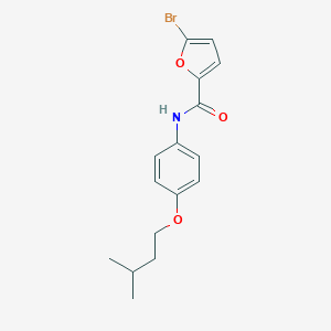 molecular formula C16H18BrNO3 B495771 5-bromo-N-[4-(3-methylbutoxy)phenyl]furan-2-carboxamide 