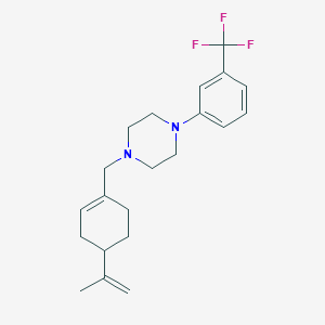 molecular formula C21H27F3N2 B4957723 1-[(4-isopropenyl-1-cyclohexen-1-yl)methyl]-4-[3-(trifluoromethyl)phenyl]piperazine 