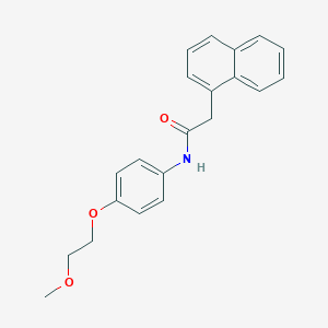 molecular formula C21H21NO3 B495773 N-[4-(2-methoxyethoxy)phenyl]-2-(1-naphthyl)acetamide 