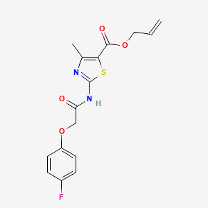 molecular formula C16H15FN2O4S B4957734 allyl 2-{[(4-fluorophenoxy)acetyl]amino}-4-methyl-1,3-thiazole-5-carboxylate 