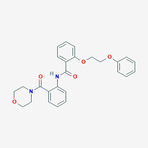 molecular formula C26H26N2O5 B495774 N-[2-(4-morpholinylcarbonyl)phenyl]-2-(2-phenoxyethoxy)benzamide 