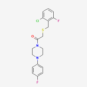 molecular formula C19H19ClF2N2OS B4957742 1-{[(2-chloro-6-fluorobenzyl)thio]acetyl}-4-(4-fluorophenyl)piperazine 