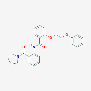 molecular formula C26H26N2O4 B495775 2-(2-phenoxyethoxy)-N-[2-(1-pyrrolidinylcarbonyl)phenyl]benzamide 