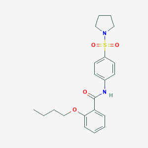molecular formula C21H26N2O4S B495778 2-butoxy-N-[4-(1-pyrrolidinylsulfonyl)phenyl]benzamide 