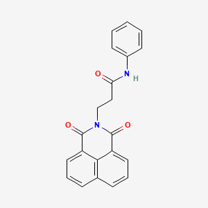 molecular formula C21H16N2O3 B4957783 3-(1,3-dioxo-1H-benzo[de]isoquinolin-2(3H)-yl)-N-phenylpropanamide 
