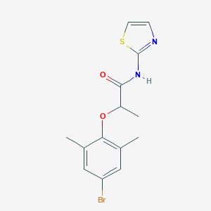 molecular formula C14H15BrN2O2S B495779 2-(4-bromo-2,6-dimethylphenoxy)-N-(1,3-thiazol-2-yl)propanamide 