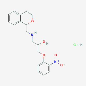 molecular formula C19H23ClN2O5 B4957797 1-[(3,4-dihydro-1H-isochromen-1-ylmethyl)amino]-3-(2-nitrophenoxy)-2-propanol hydrochloride 