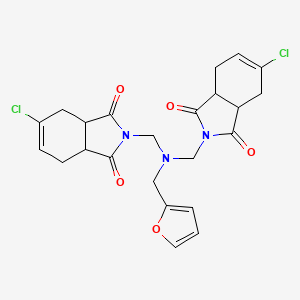 molecular formula C23H23Cl2N3O5 B4957804 2,2'-[[(2-furylmethyl)imino]bis(methylene)]bis(5-chloro-3a,4,7,7a-tetrahydro-1H-isoindole-1,3(2H)-dione) 