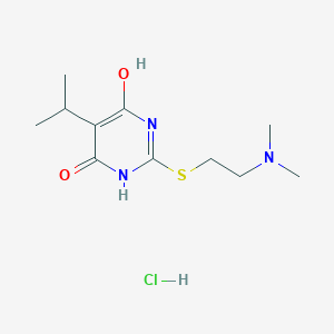 molecular formula C11H20ClN3O2S B4957806 2-{[2-(dimethylamino)ethyl]thio}-6-hydroxy-5-isopropyl-4(3H)-pyrimidinone hydrochloride 