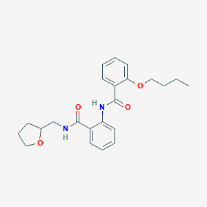 molecular formula C23H28N2O4 B495782 2-[(2-butoxybenzoyl)amino]-N-(tetrahydro-2-furanylmethyl)benzamide 