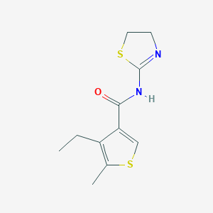 molecular formula C11H14N2OS2 B4957860 N-(4,5-dihydro-1,3-thiazol-2-yl)-4-ethyl-5-methyl-3-thiophenecarboxamide 