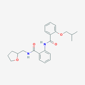 molecular formula C23H28N2O4 B495787 2-[(2-isobutoxybenzoyl)amino]-N-(tetrahydro-2-furanylmethyl)benzamide 
