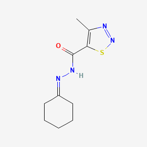 molecular formula C10H14N4OS B4957874 N'-cyclohexylidene-4-methyl-1,2,3-thiadiazole-5-carbohydrazide 