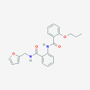 molecular formula C22H22N2O4 B495789 N-(2-furylmethyl)-2-[(2-propoxybenzoyl)amino]benzamide 