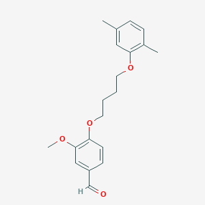 molecular formula C20H24O4 B4957936 4-[4-(2,5-dimethylphenoxy)butoxy]-3-methoxybenzaldehyde 