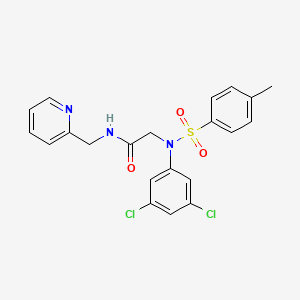 molecular formula C21H19Cl2N3O3S B4957941 N~2~-(3,5-dichlorophenyl)-N~2~-[(4-methylphenyl)sulfonyl]-N~1~-(2-pyridinylmethyl)glycinamide 