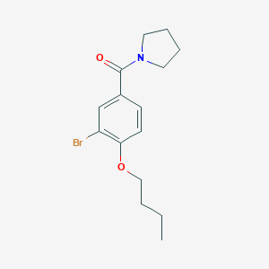 molecular formula C15H20BrNO2 B495795 1-(3-Bromo-4-butoxybenzoyl)pyrrolidine 