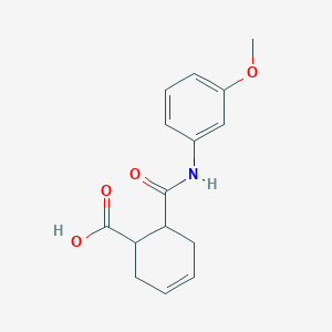 molecular formula C15H17NO4 B4957951 6-{[(3-methoxyphenyl)amino]carbonyl}-3-cyclohexene-1-carboxylic acid 